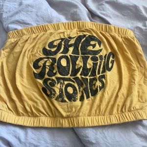 yellow rolling stones bandeau